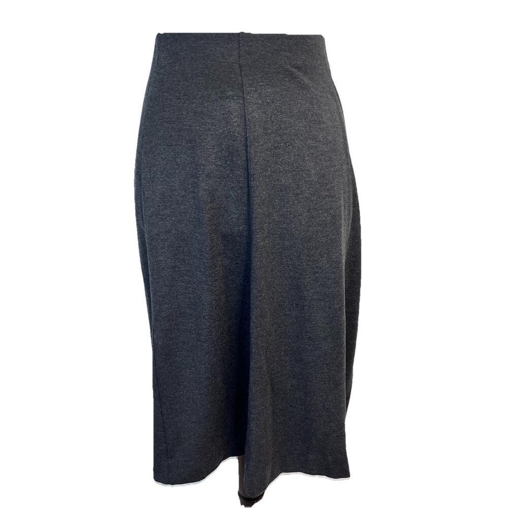 J. Jill Wearever Collection Skirt sz Medium Pet Charcoal Gray Midi A Line Modest